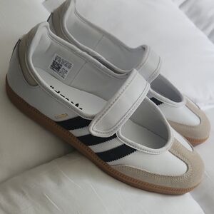 adidas Women's Sneakers in White, Black, and Tan